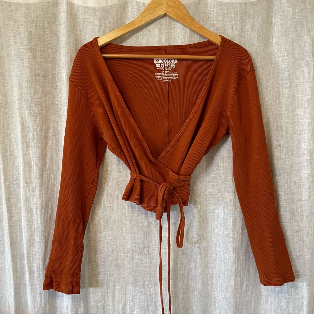 Big Bud Press Wrap Top- Burnt Terracotta, Size 3